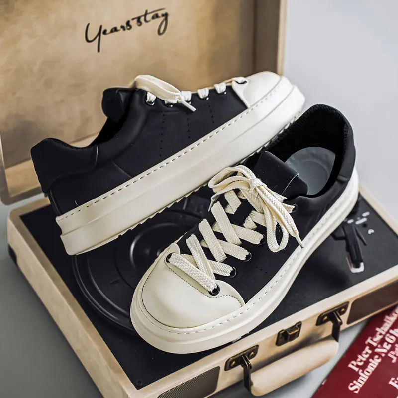 IZEIZIG Cushioning, Abrasion Resistant, Lightweight, And Breathable Low Top Skateboard Shoes Unisex Black-4