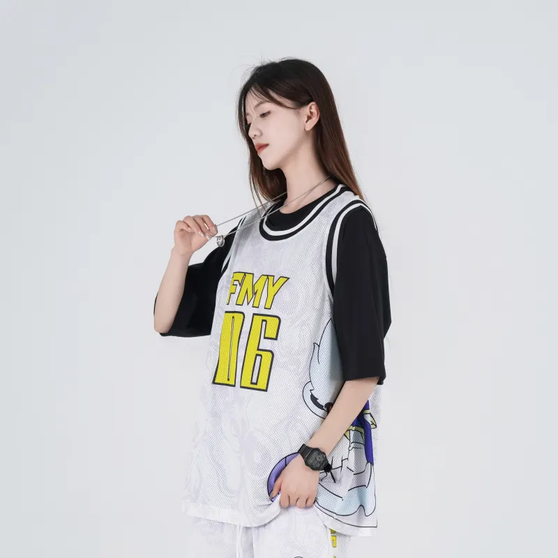 FireMonkey Basketball Jerseys Unisex White-7
