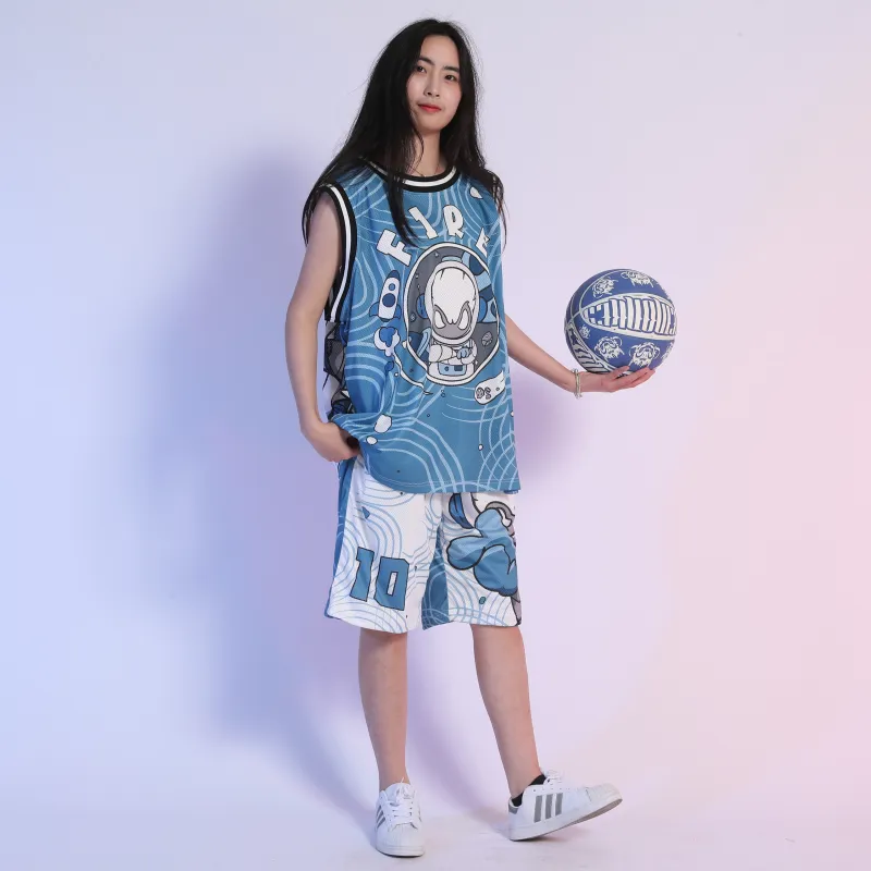 FireMonkey Basketball Shorts Unisex White-5
