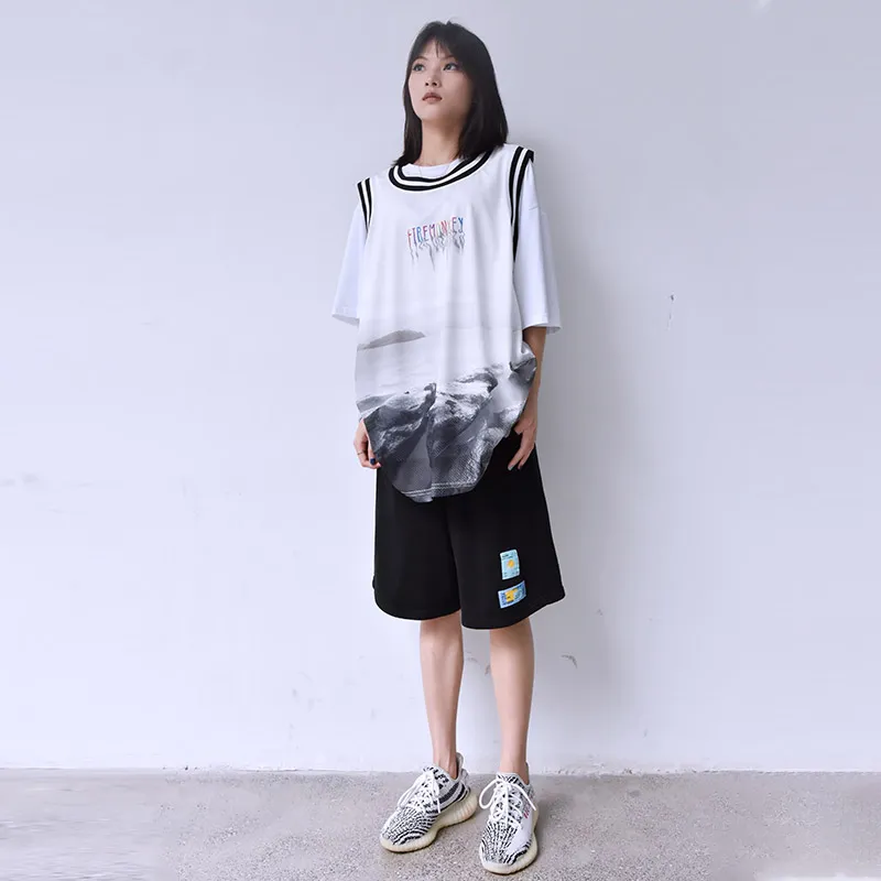 FireMonkey Tank Tops Unisex White Gray-5