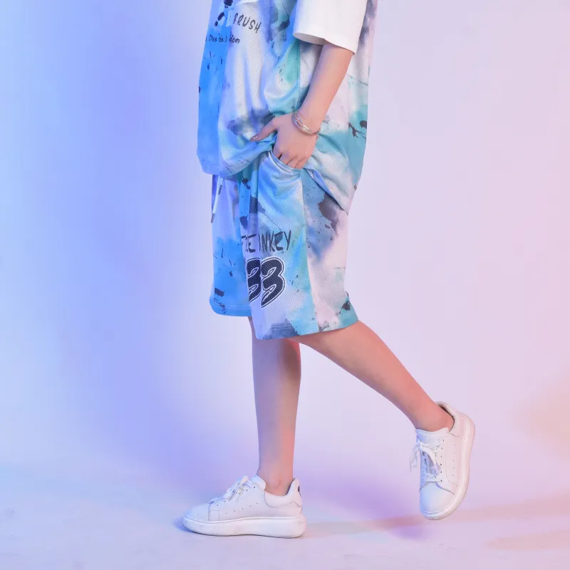 FireMonkey Basketball Jerseys Unisex Turquoise-7