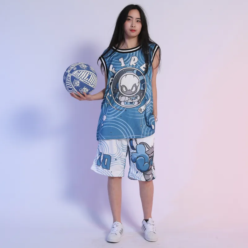FireMonkey Basketball Shorts Unisex White-7
