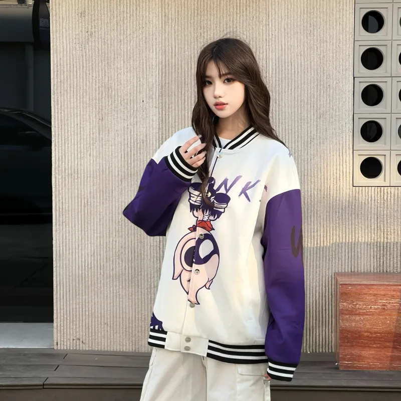 FireMonkey Baseball Jacket Unisex White-4