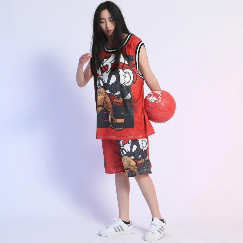FireMonkey Basketball Shorts Unisex Red-7