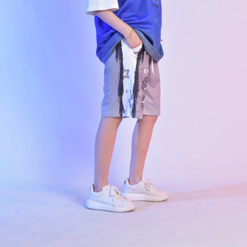 FireMonkey Basketball Shorts Unisex Gray-6