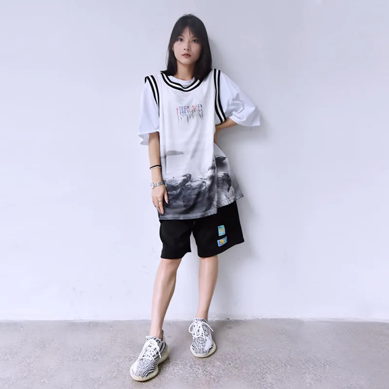 FireMonkey Tank Tops Unisex White Gray-4