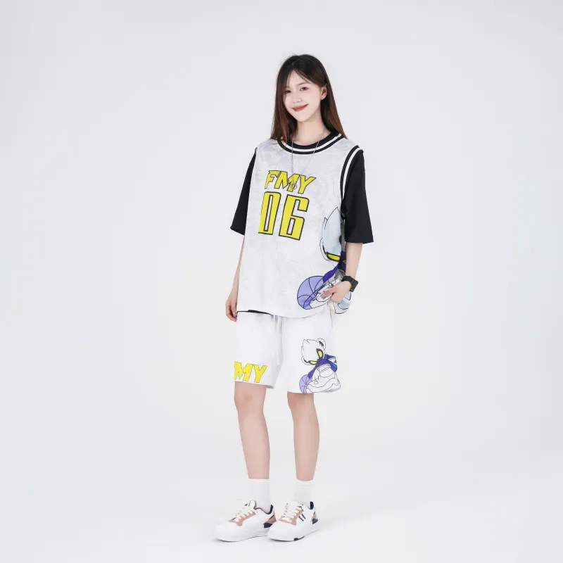 FireMonkey Basketball Jerseys Unisex White-3