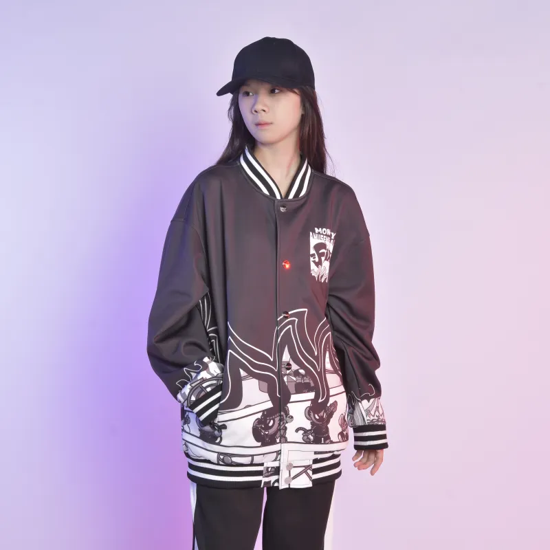 FireMonkey Baseball Jerseys Unisex Black-3