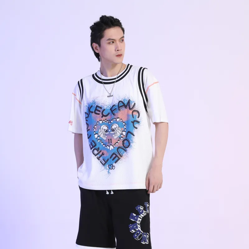 FireMonkey Basketball Jerseys Unisex White-5