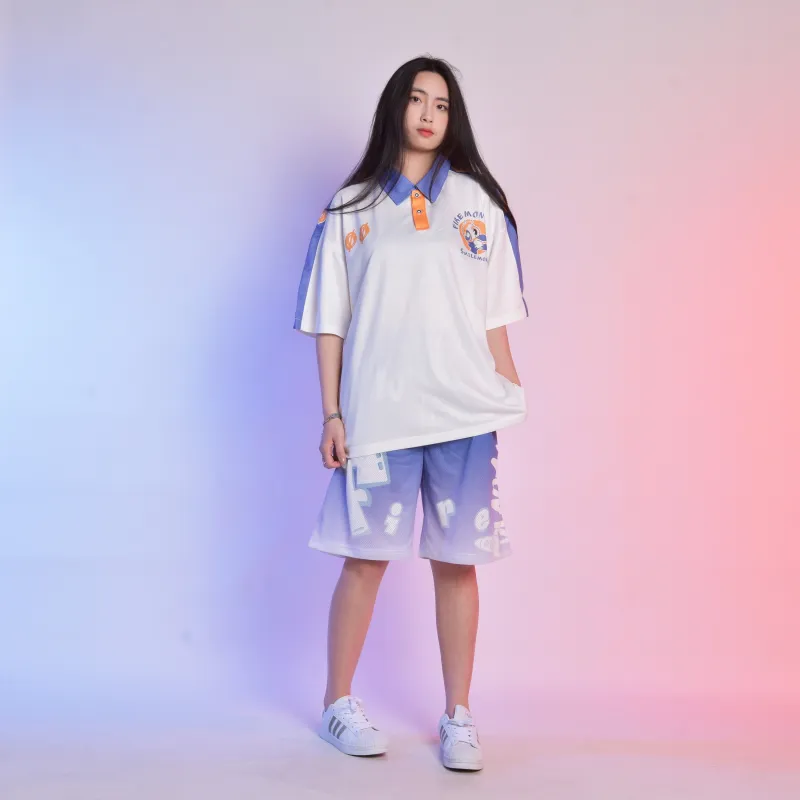 FireMonkey Basketball Shorts Unisex Blue-4
