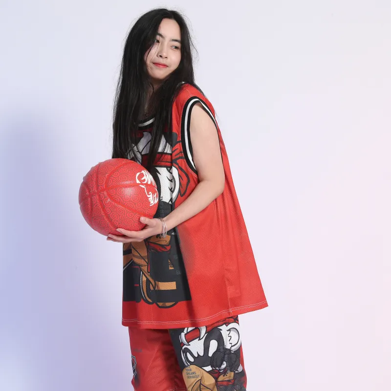 FireMonkey Basketball Jerseys Unisex Red-4