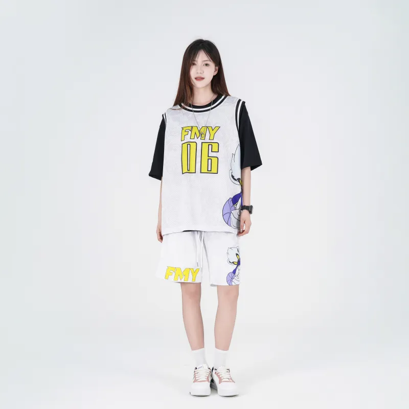 FireMonkey Basketball Jerseys Unisex White-4