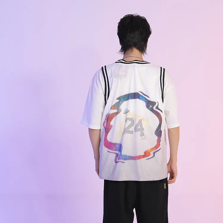 FireMonkey Basketball Jerseys Unisex White-3