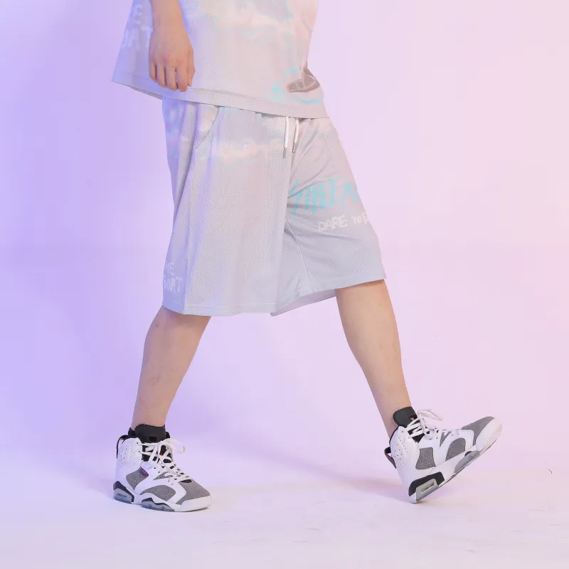 FireMonkey Basketball Shorts Unisex Gray-6