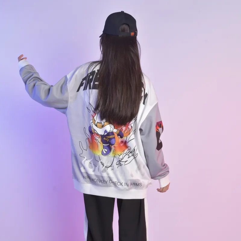 FireMonkey Sweatshirts Unisex Gray-6