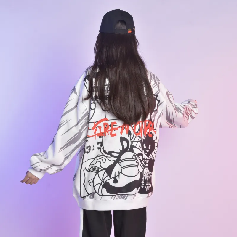 FireMonkey Sweatshirts Unisex White-6
