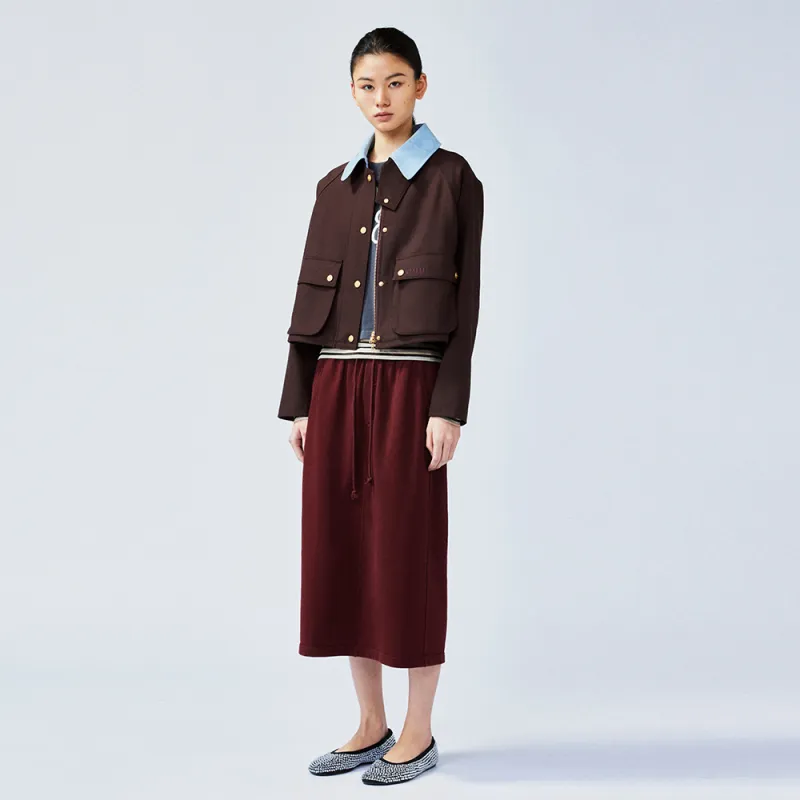 UOOYAA Jackets & Coats Women's Burgundy-4