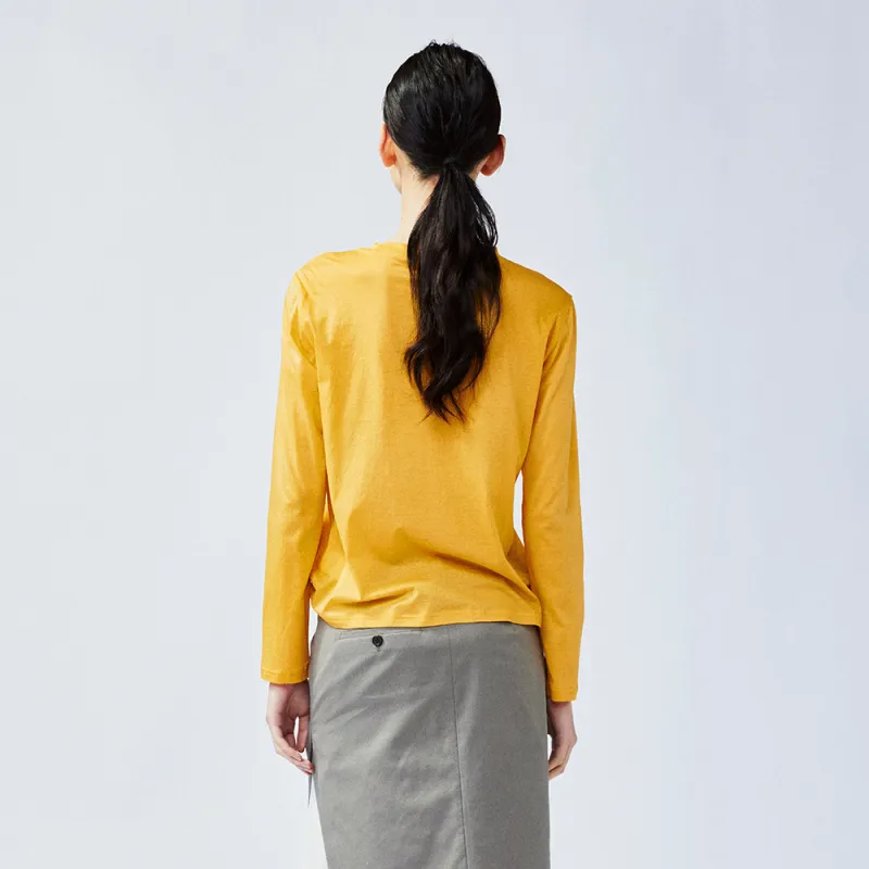UOOYAA T Shirts Women's Yellow-4