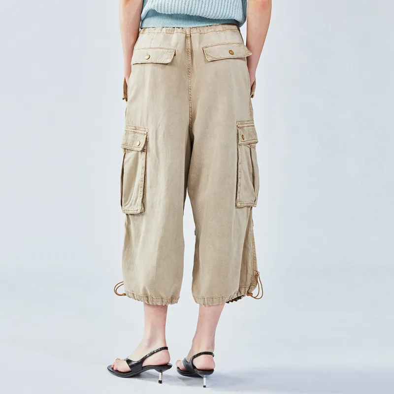UOOYAA Cargo Pants Women's Khaki-3