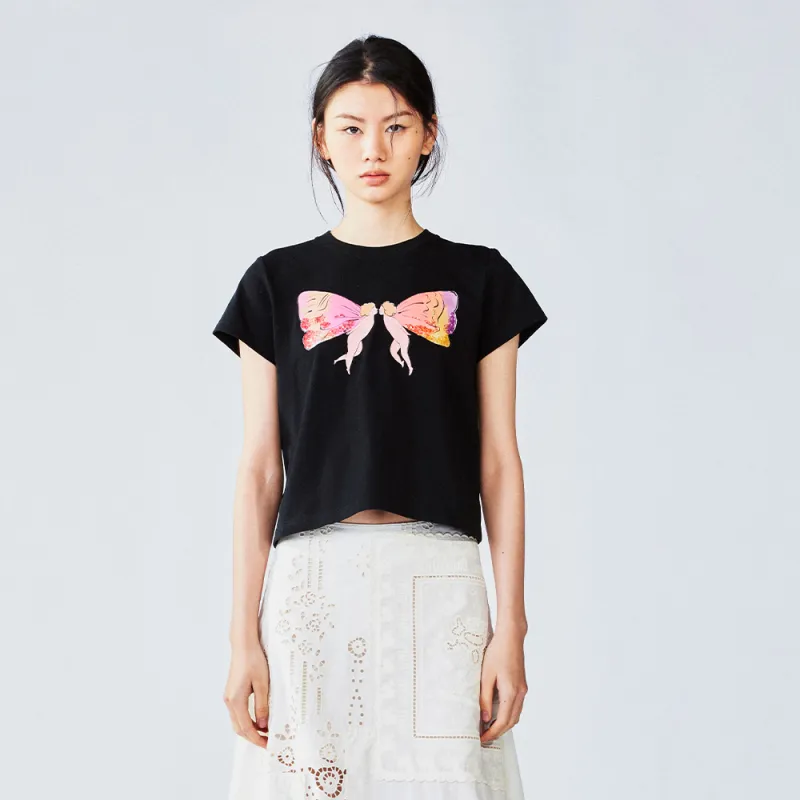UOOYAA T Shirts Women's Black-2