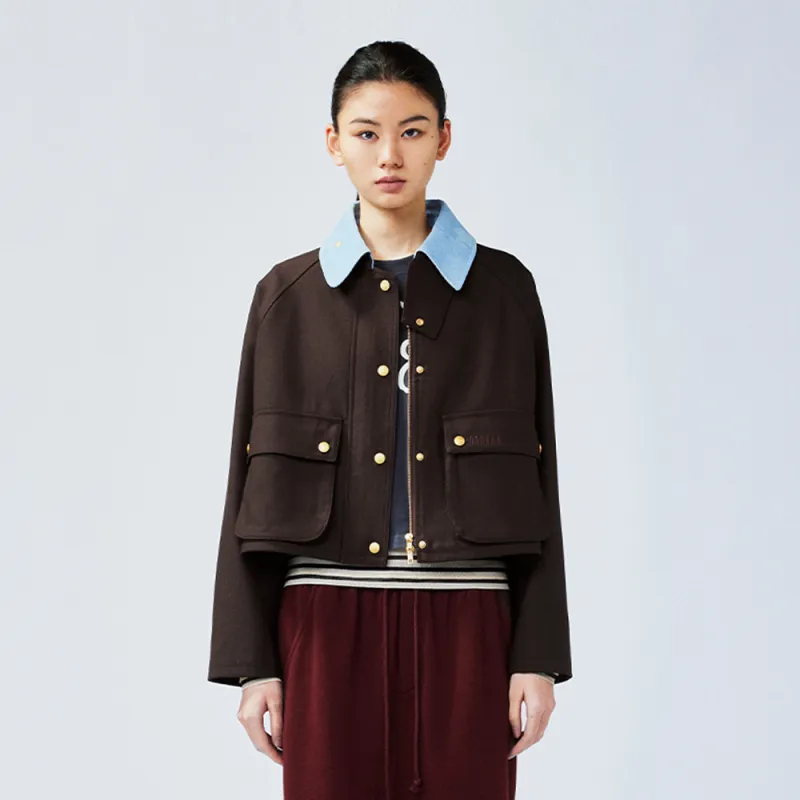 UOOYAA Jackets & Coats Women's Burgundy-2