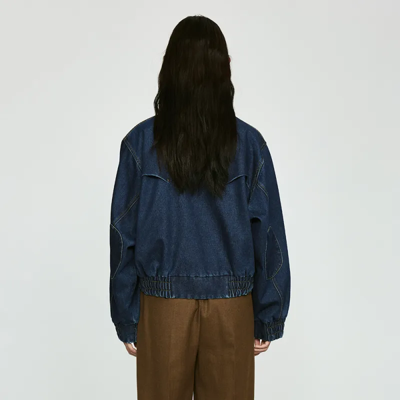 UOOYAA Denim Jackets Women's Denim Blue-2