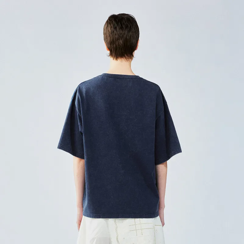 UOOYAA T Shirts Women's Navy Blue-3