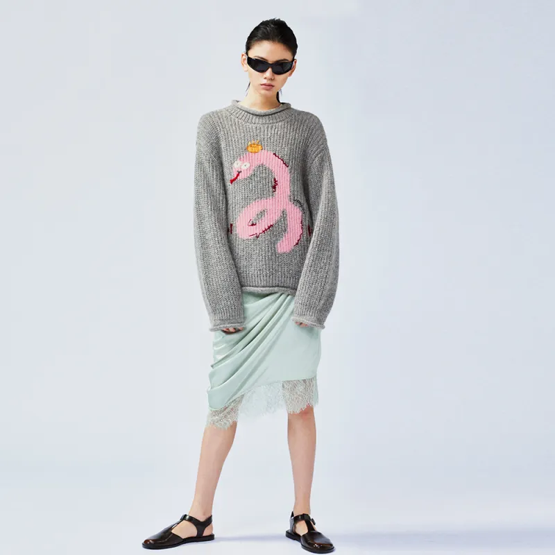 UOOYAA Sweaters Women's Gray-3