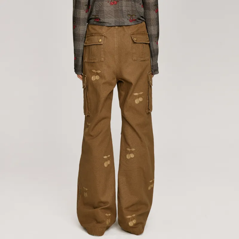 UOOYAA Jeans Women's Brown-3