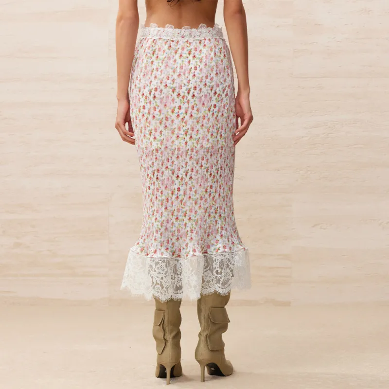 UOOYAA Casual Long Skirt Women's Print-3