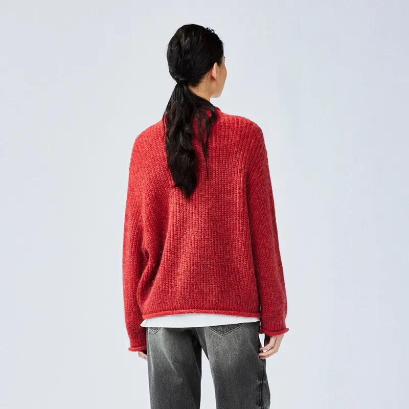 UOOYAA Sweaters Women's Red-3