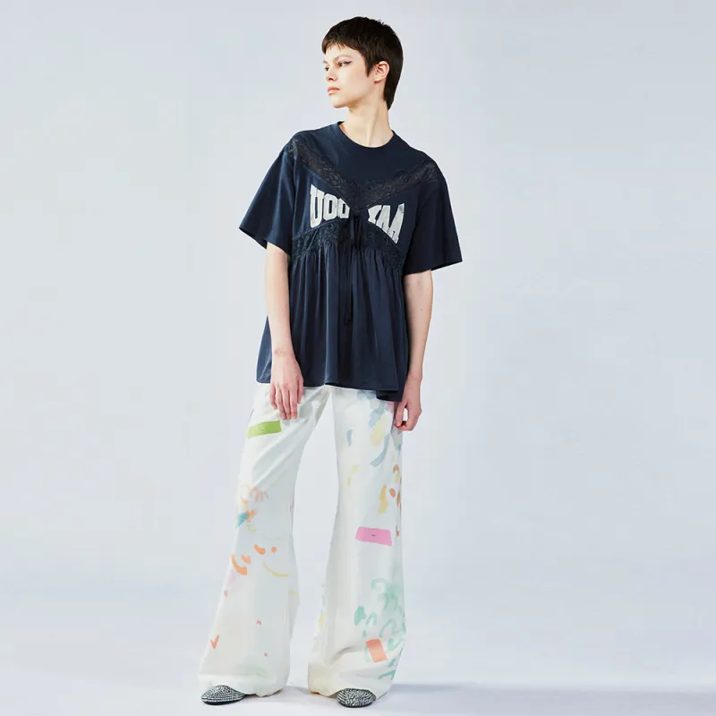 UOOYAA T Shirts Women's Navy Blue-4