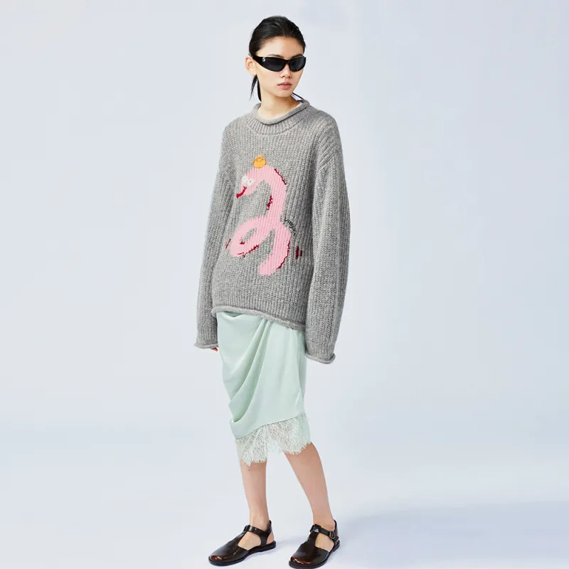 UOOYAA Sweaters Women's Gray-5