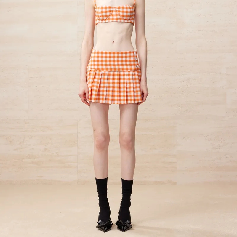 UOOYAA Casual Short Skirts Women's Orange-2