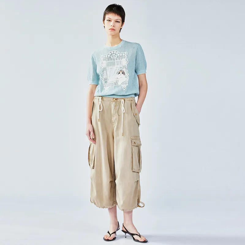 UOOYAA Cargo Pants Women's Khaki-4
