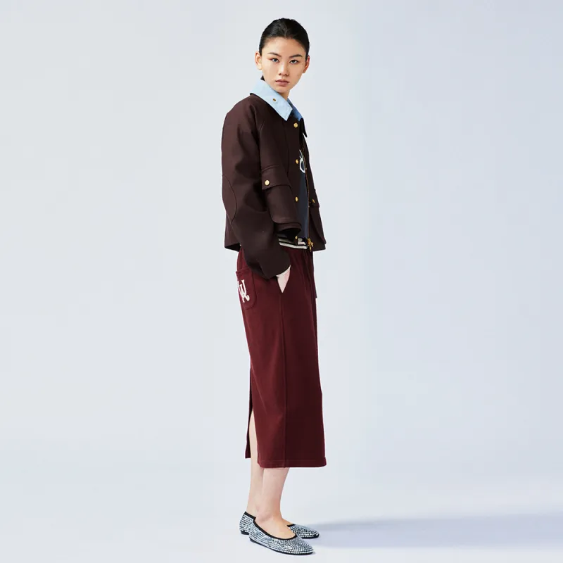 UOOYAA Jackets & Coats Women's Burgundy-5