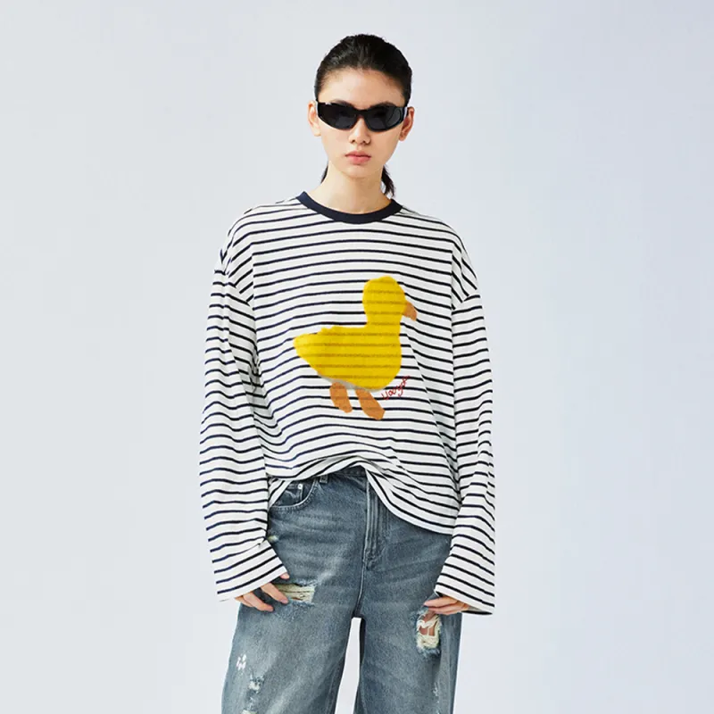 UOOYAA T Shirts Women's Stripes-2