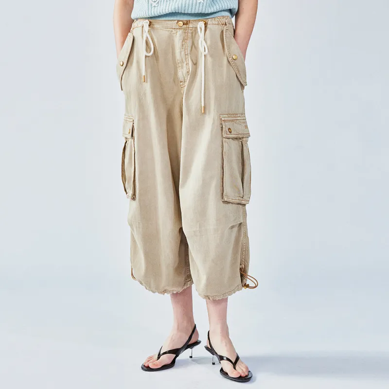 UOOYAA Cargo Pants Women's Khaki-2