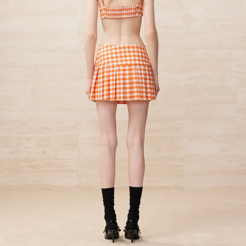 UOOYAA Casual Short Skirts Women's Orange-3