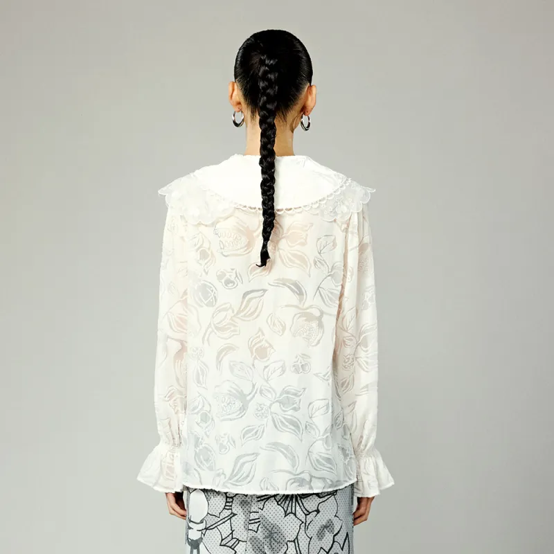 UOOYAA Shirts Women's White-2