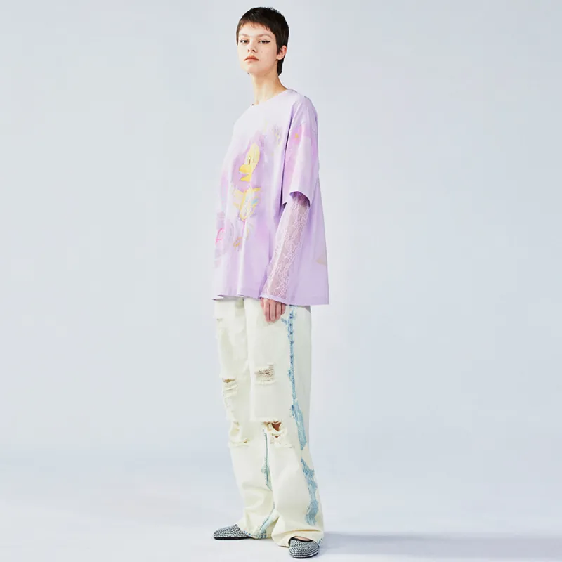 UOOYAA T Shirts Women's Purple-4