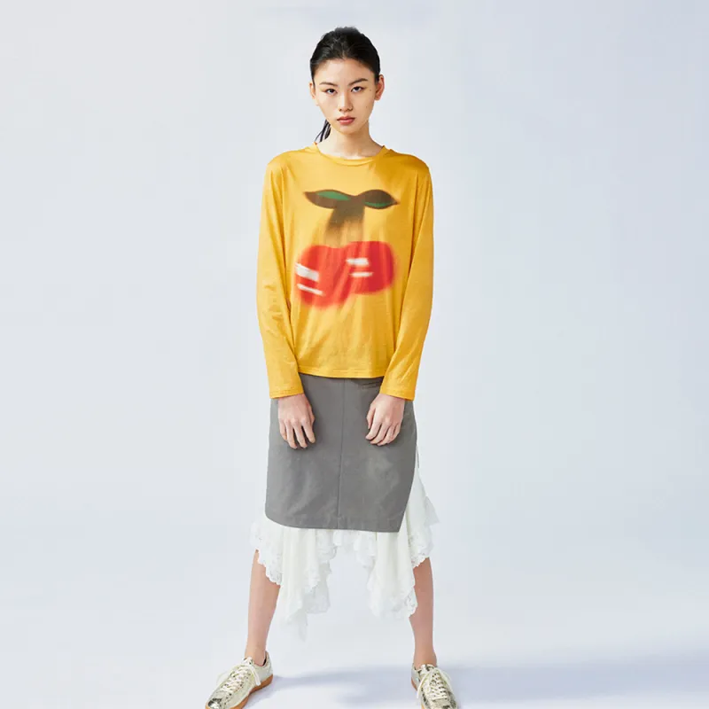 UOOYAA T Shirts Women's Yellow-3