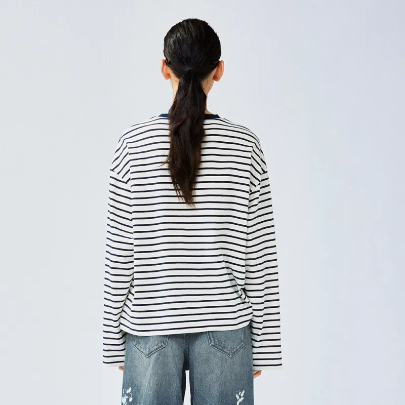 UOOYAA T Shirts Women's Stripes-3