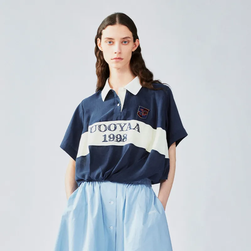 UOOYAA Polo Shirt Women's Navy Blue-2