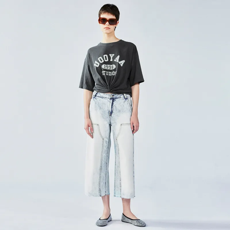 UOOYAA Jeans Women's Denim Blue-4