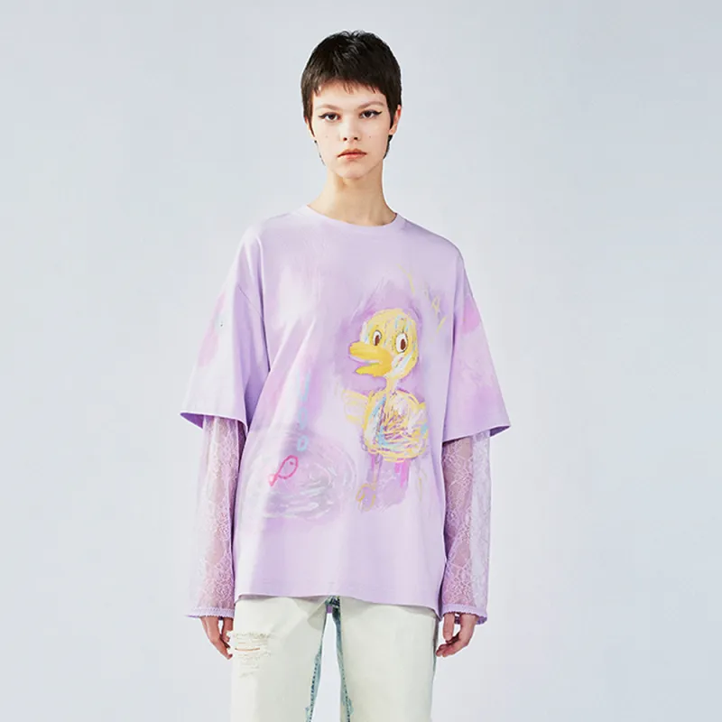 UOOYAA T Shirts Women's Purple-2