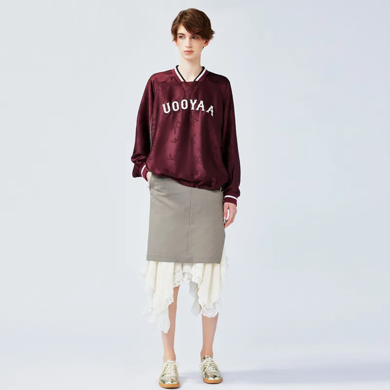 UOOYAA Sweatshirts Women's Burgundy-5