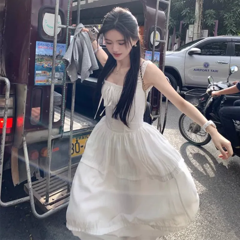 Qiuerle Sleeveless Dresses Women's-9