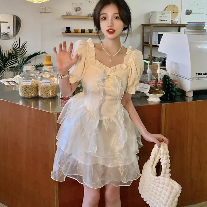 Qiuerle Short Sleeved Dress Women's-12
