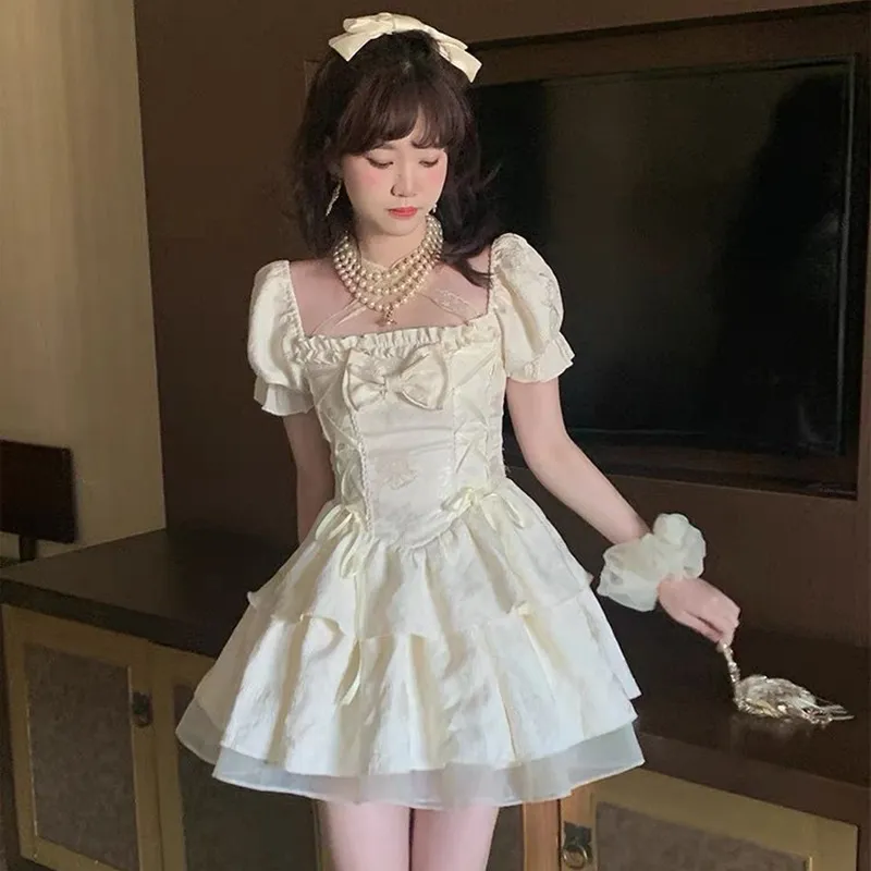 Qiuerle Short Sleeved Dress Women's-4